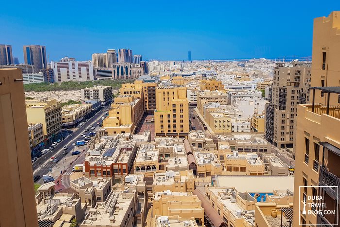 old dubai view from rooftop