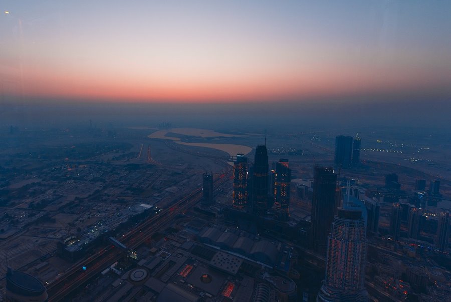 Sunrise views At the Top Burj Khalifa