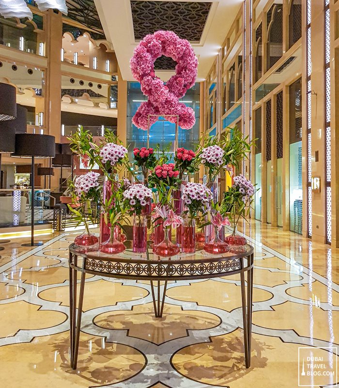 the h hotel lobby flower arrangement