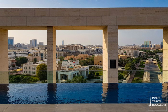 rooftop pool canopy by hilton dubai