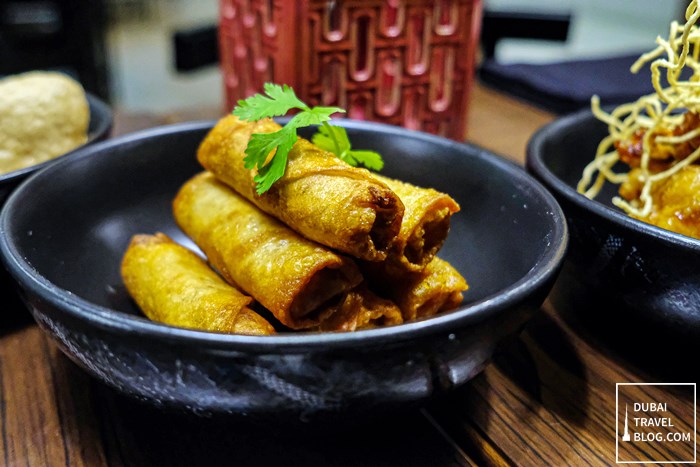 vegetable spring rolls wox restaurant