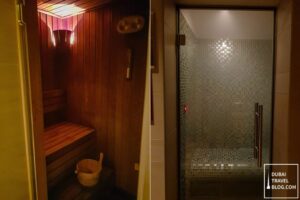 male steam sauna room in fairmont the palm dubai