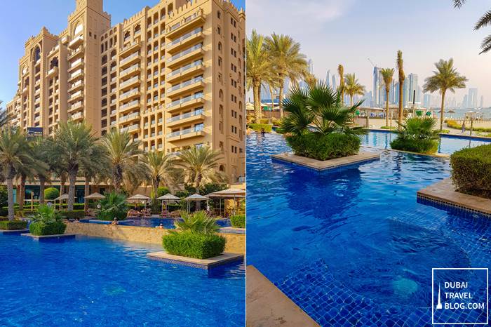 swimming pool at fairmont the palm dubai