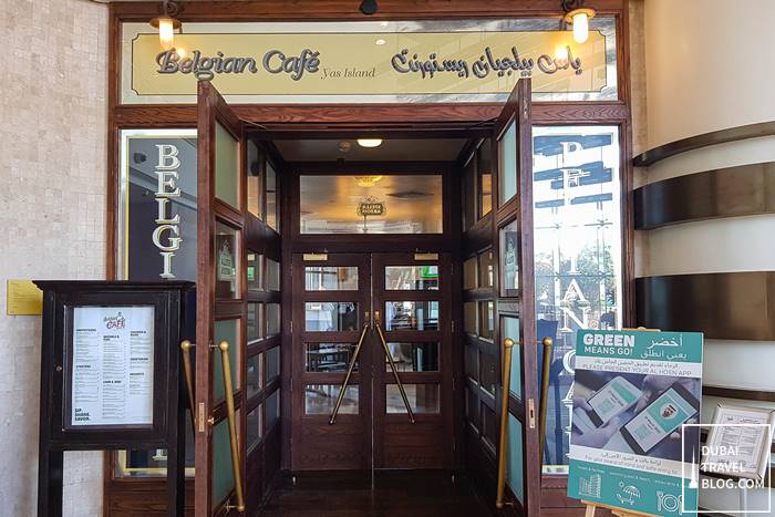 belgian cafe yas island entrance