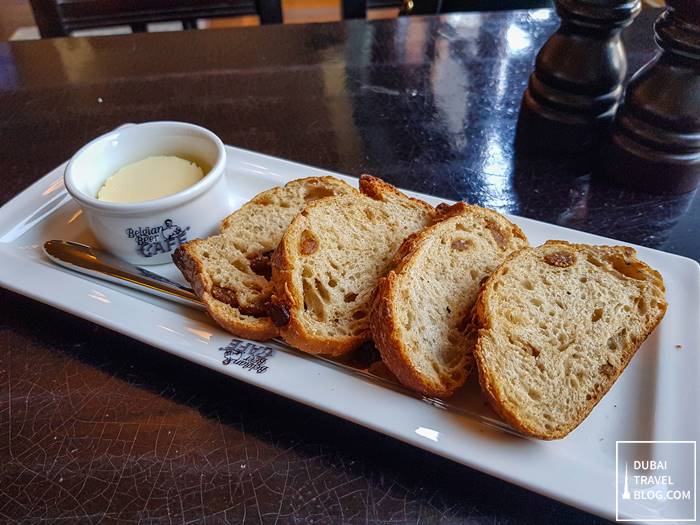 bread at belgian beer cafe abu dhabi yas island