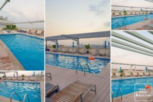 park inn radisson dubai motor city swimming pool rooftop
