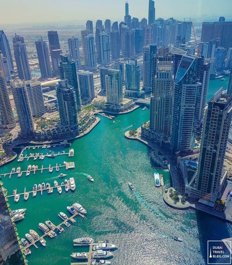 dubai marina view from observatory brunch