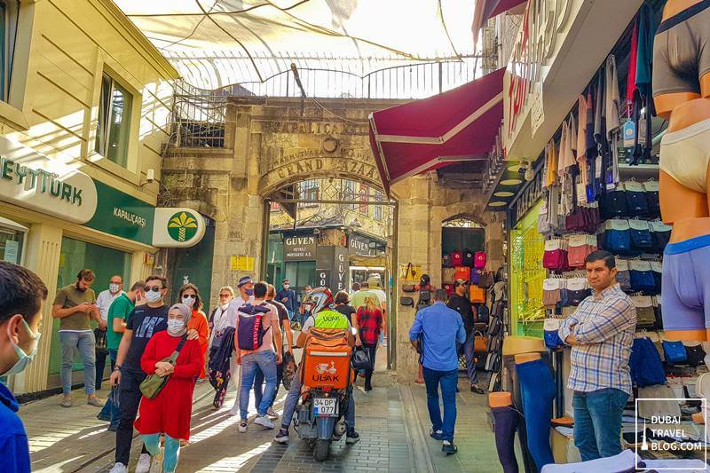 entering grand bazaar indoor market