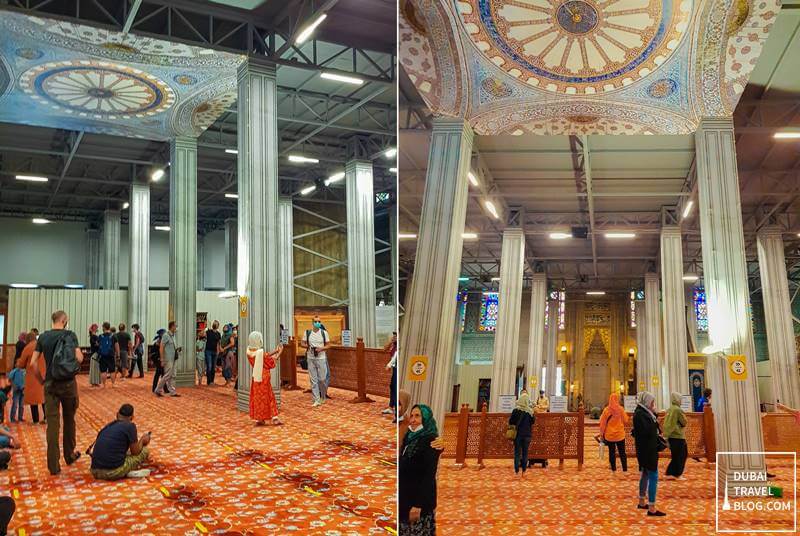 inside blue mosque in istanbul