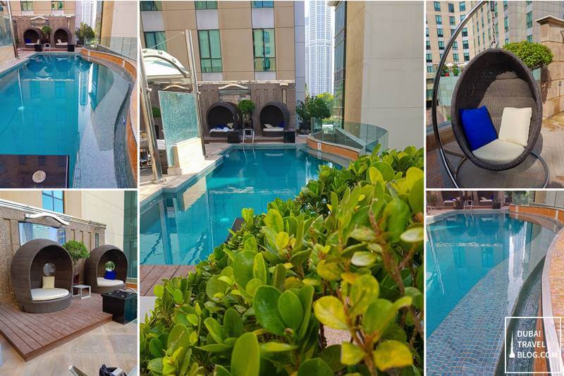 swimming pool at radisson blu dubai media city