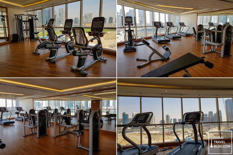 radisson blu fitness center on the Dubai waterfront