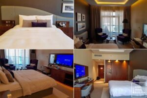 radisson blu dubai waterfront premium room with burj khalifa view