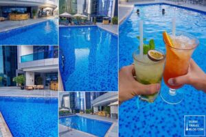 swimming pool at radisson blu hotel dubai waterfront