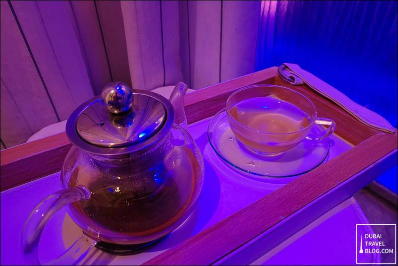 conrad spa herbal tea after the massage