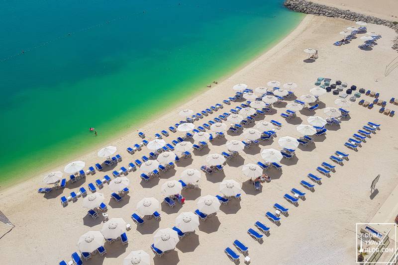 view of the beach from our balcony in radisson resort ras al khaimah