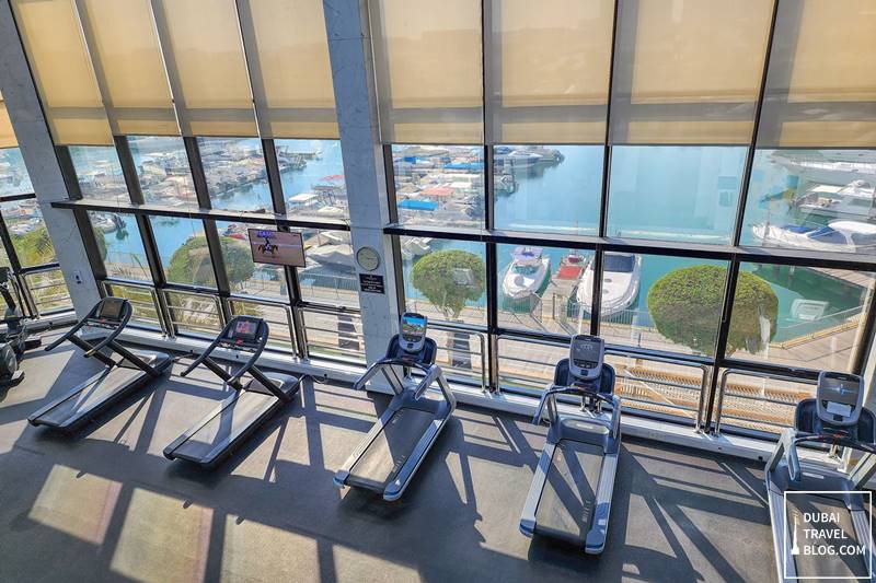 intercontinental abu dhabi gym with view