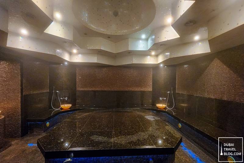 big male locker steam room in grand hyatt abu dhabi hotel