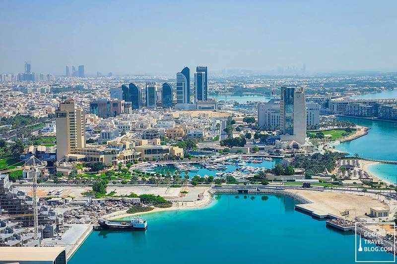 vue depuis le balcon du grand hyatt abu dhabi