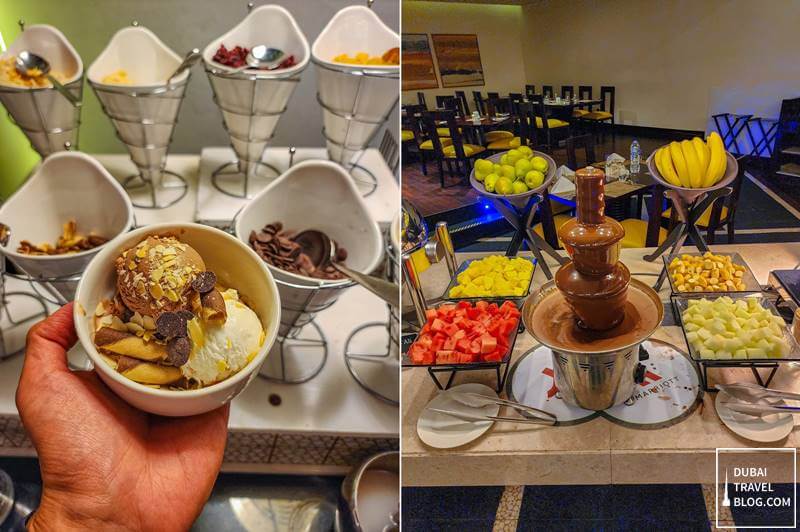 dessert station at the market place dubai marriott al jaddaf