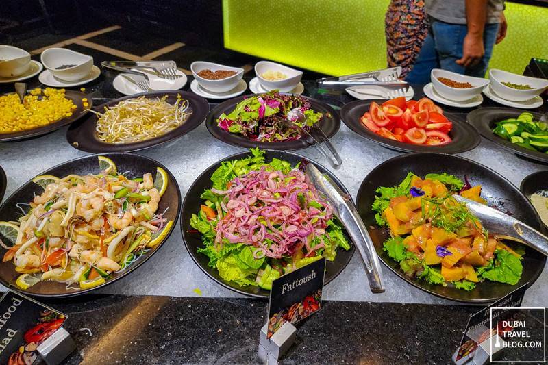 salads at marriott al jaddaf seafood night