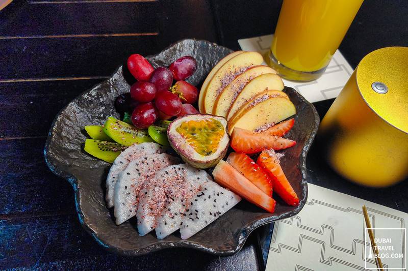 nazcaa dubai dessert fruit platter
