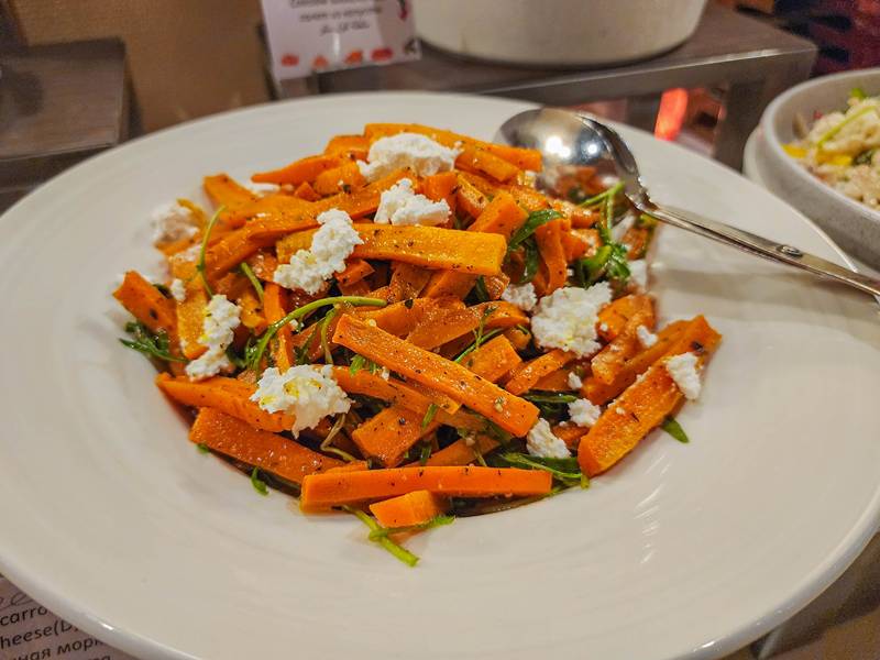 Roasted Carrot with Feta Cheese at alloro dubai Roasted Carrot with Feta Cheese at alloro dubai
