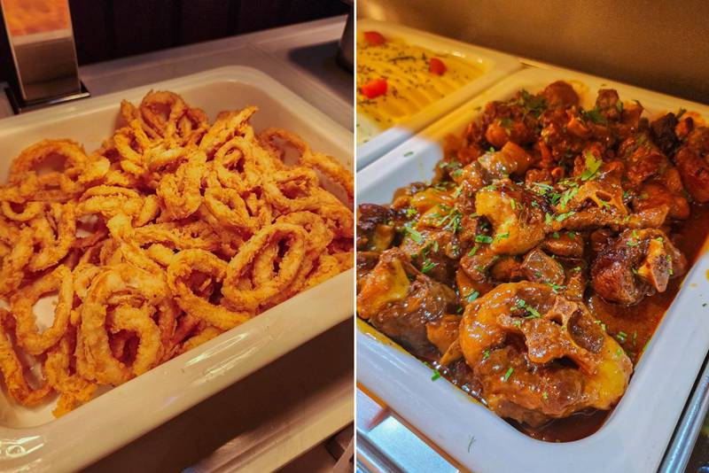 calamari and beef oxtail at alloro dubai restaurant calamari and beef oxtail at alloro dubai restaurant