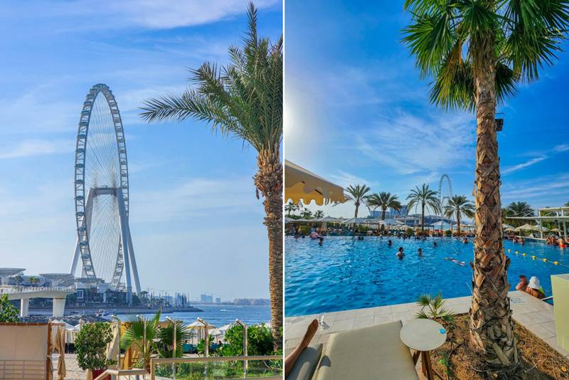 doubletree by hilton dubai jbr pool with ain view