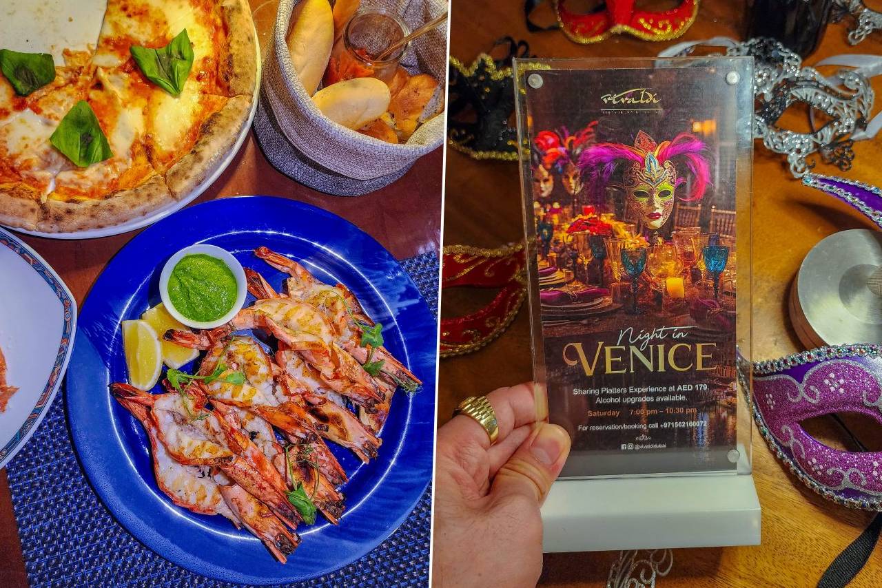 Una noche en Venecia Bebida italiana del sábado en Vivaldi Dubai